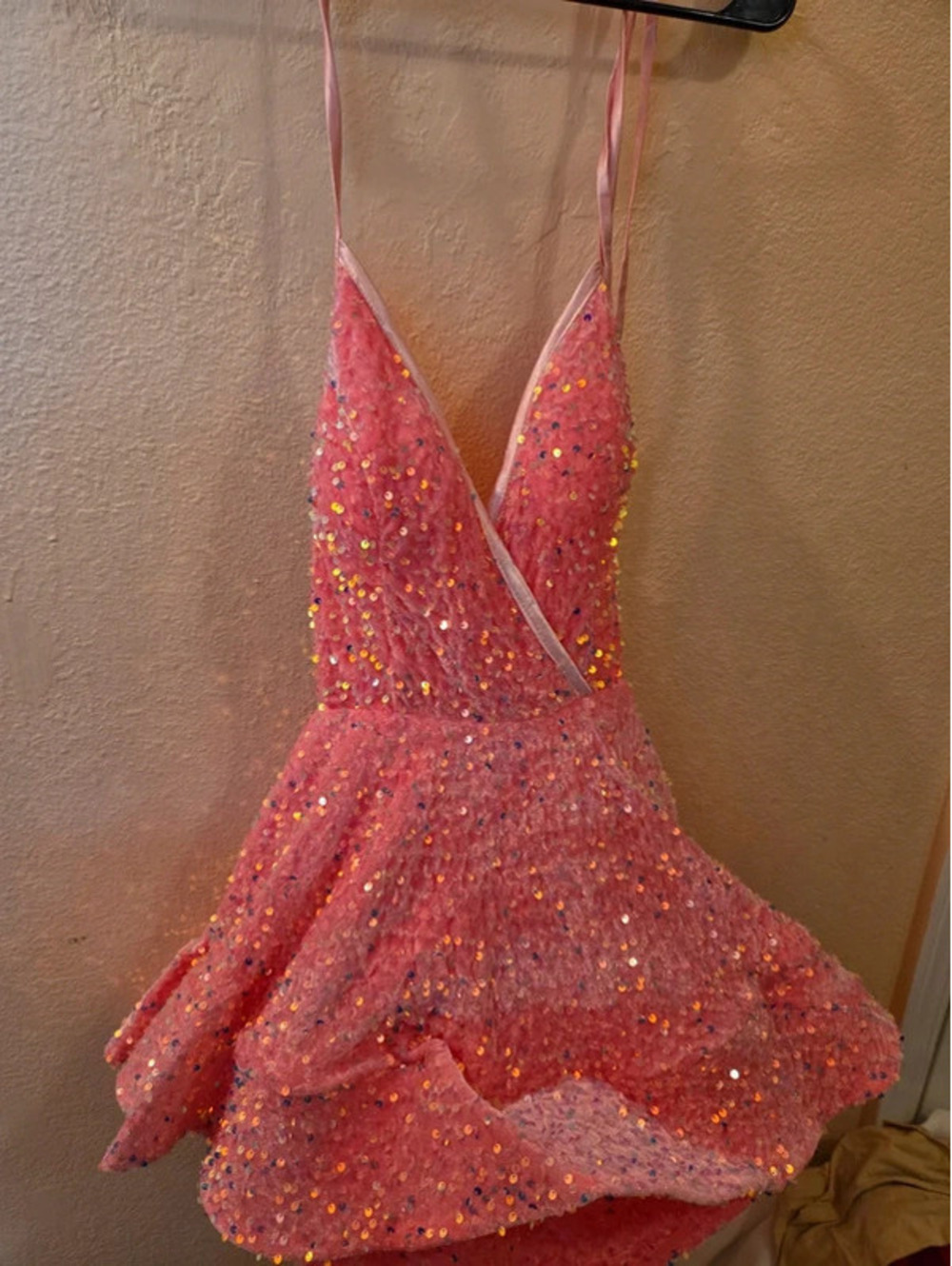 Pink sequin dress size 4